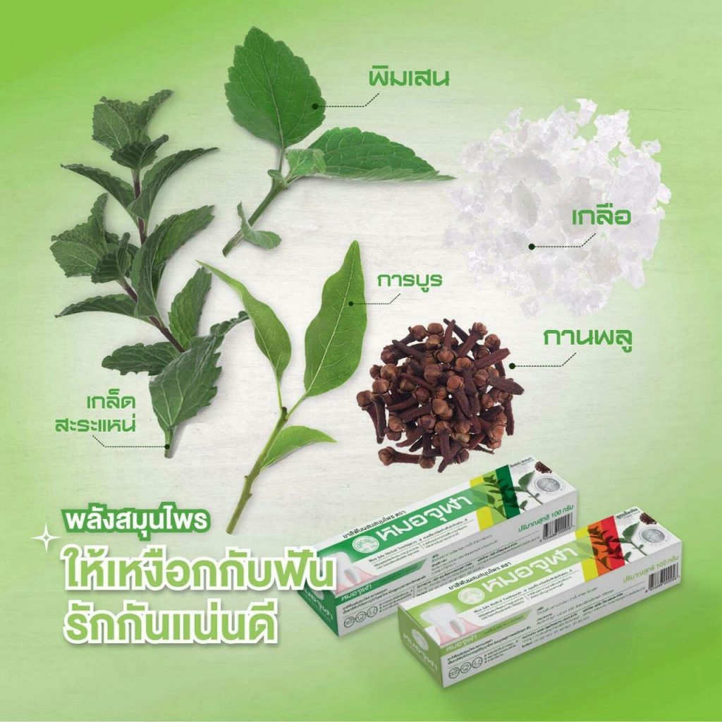 ยาสีฟันสมุนไพร หมอจุฬา เพื่อสุขภาพช่องปาก 100g. Recommend