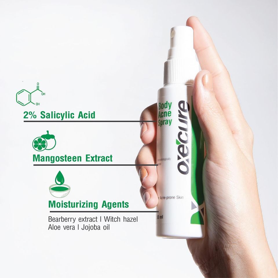 สเปรย์รักษาสิว บำรุงผิวกาย OxecureBody Acne Spray