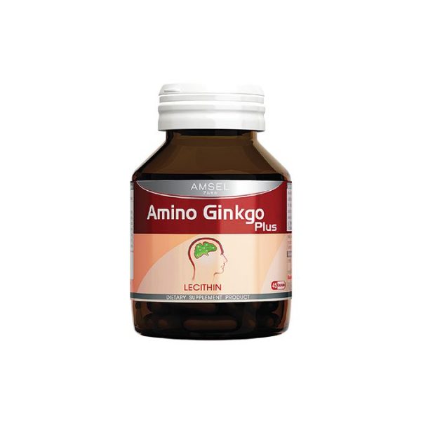 อาหารเสริมบำรุงสมอง Amsel Amino Ginko+Lecithin