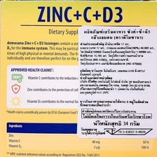 เม็ดอมผสมซิงค์ จากเยอรมัน Demosana Zinc+C+D3