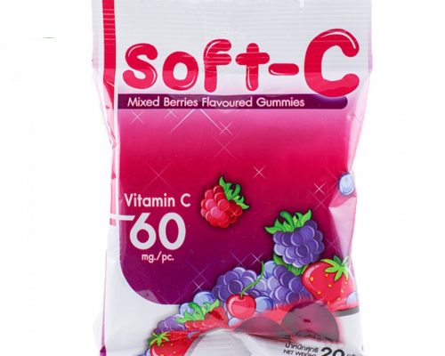 เยลลี่วิตามินซีสูง Soft C gummies 60mg. Recomend 17.-