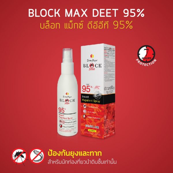 สเปรย์กันยุงลาย ยุงก้นปล่อง ทาก SUNFLY Block recommend 267.-