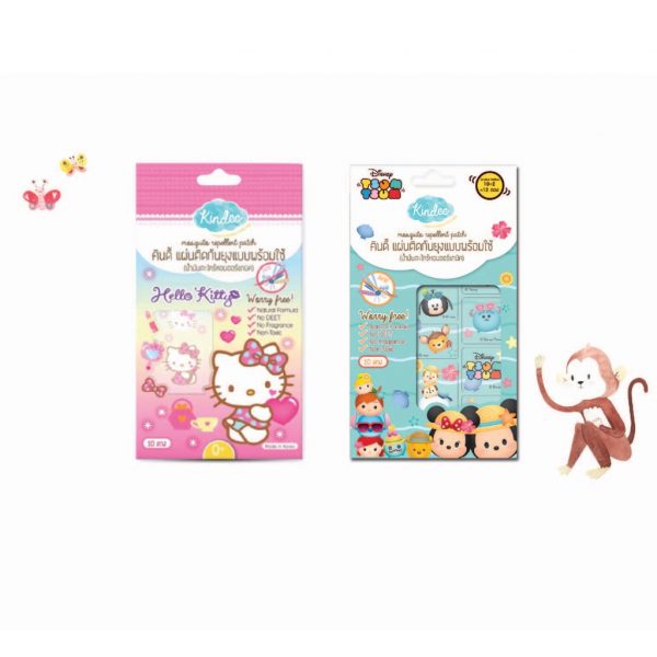 สติกเกอร์ติดกันยุง kindee protect 4hr. Recommend
