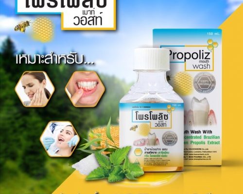 น้ำยาบ้วนปากฆ่าเชื้อโรค Propoliz Mouth Wash No.1 Quality