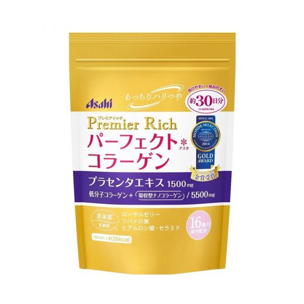 คอลลาเจนผิวใส Asahi Perfect Asta Collagen Powder Premier Rich 5500mg