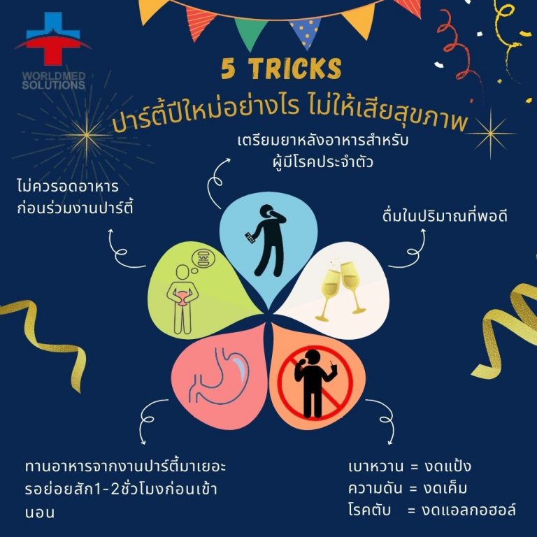 5 TRICK ปาร์ตี้ปีใหม่อย่างไร ไม่ให้เสียสุขภาพ