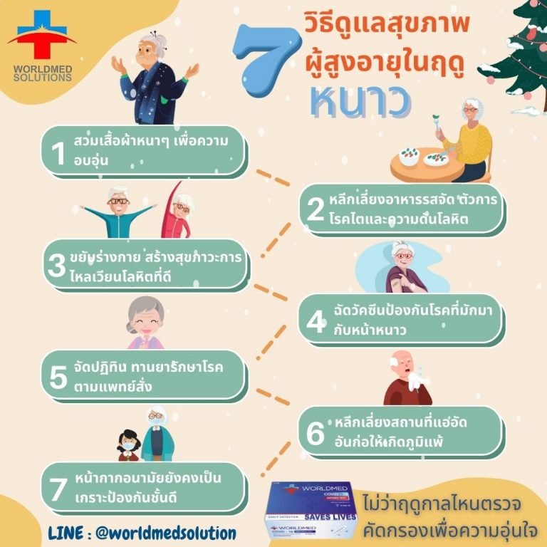 7 วิธีดูแลสุขภาพผู้สูงอายุในฤดูหนาว