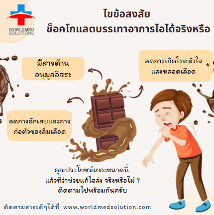ไขข้อสงสัย ช็อคโกแลตบรรเทาอาการไอ ได้จริงหรือ ?