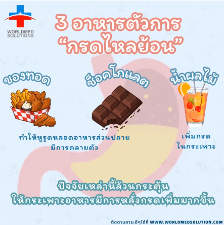 อาหารตัวการกรดไหลย้อน