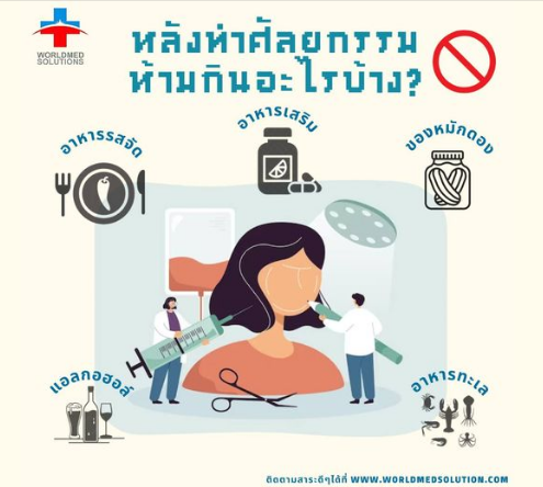 หลังเพิ่งทำศัลยกรรมห้ามกินอะไรบ้าง